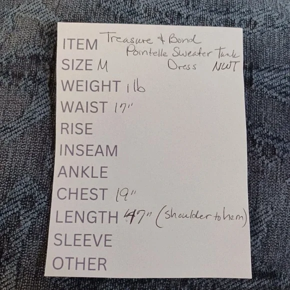 Treasure & Bond Women's M Pointelle Cotton Knit Tank Dress Cover Up Mustard NEW - Picture 7 of 7